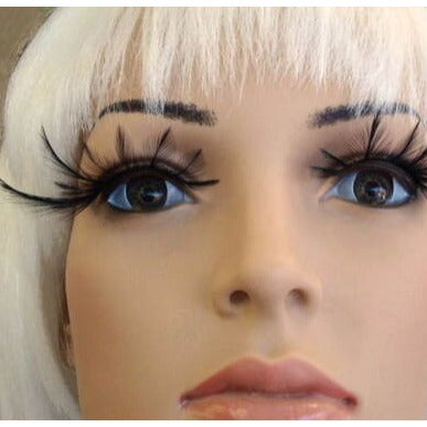 Eyelashes - Feathers Long Black