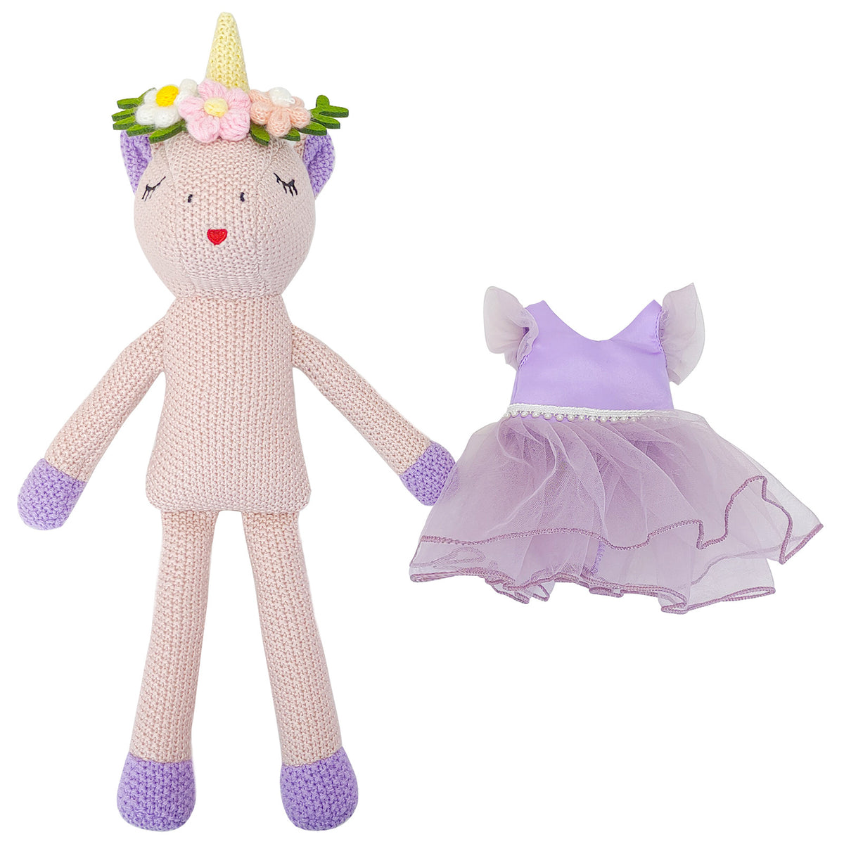 Eunice the Unicorn Knitted Purple Mad Ally