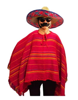 mexican poncho wild west costume western 