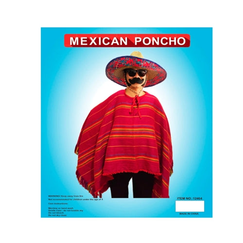 mexican poncho wild west costume 