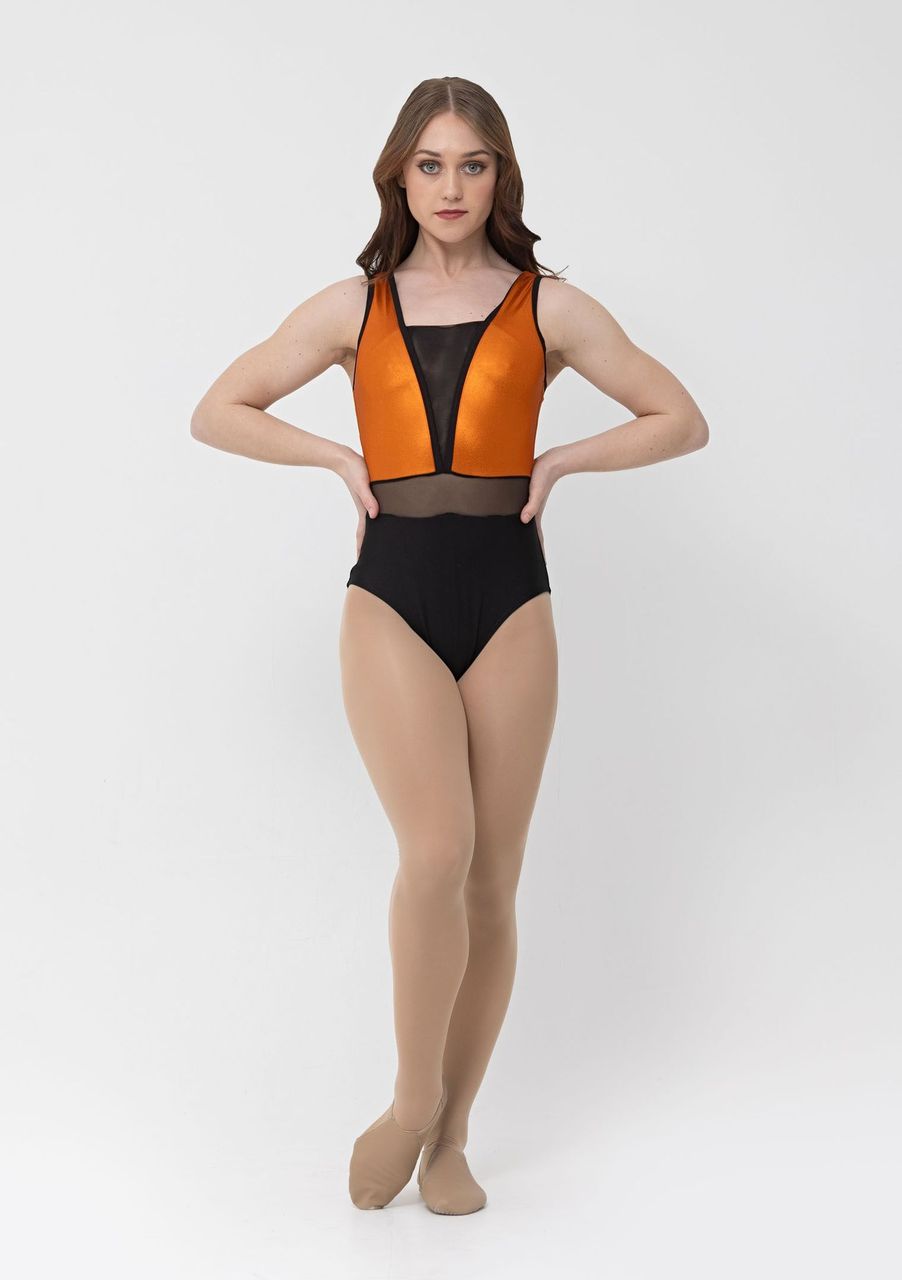 Samara Leotard studio 7 mesh metallic costume dancewear