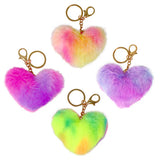 Fluffy Heart Bag Charm