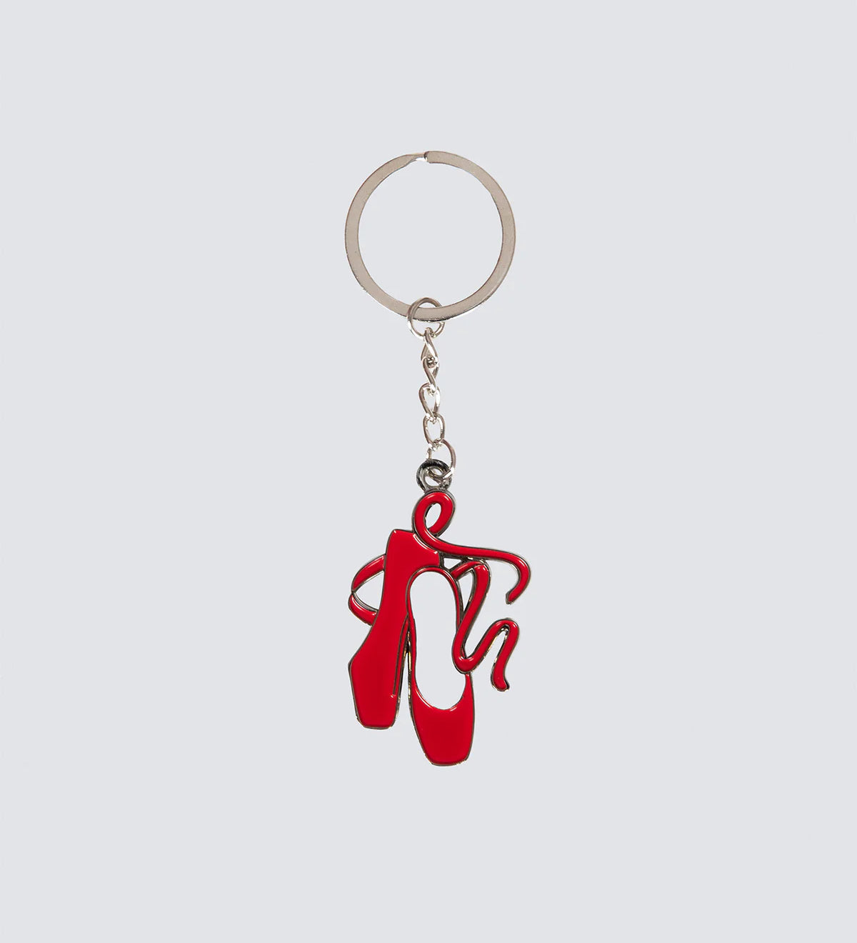 red pointe shoe keyring 