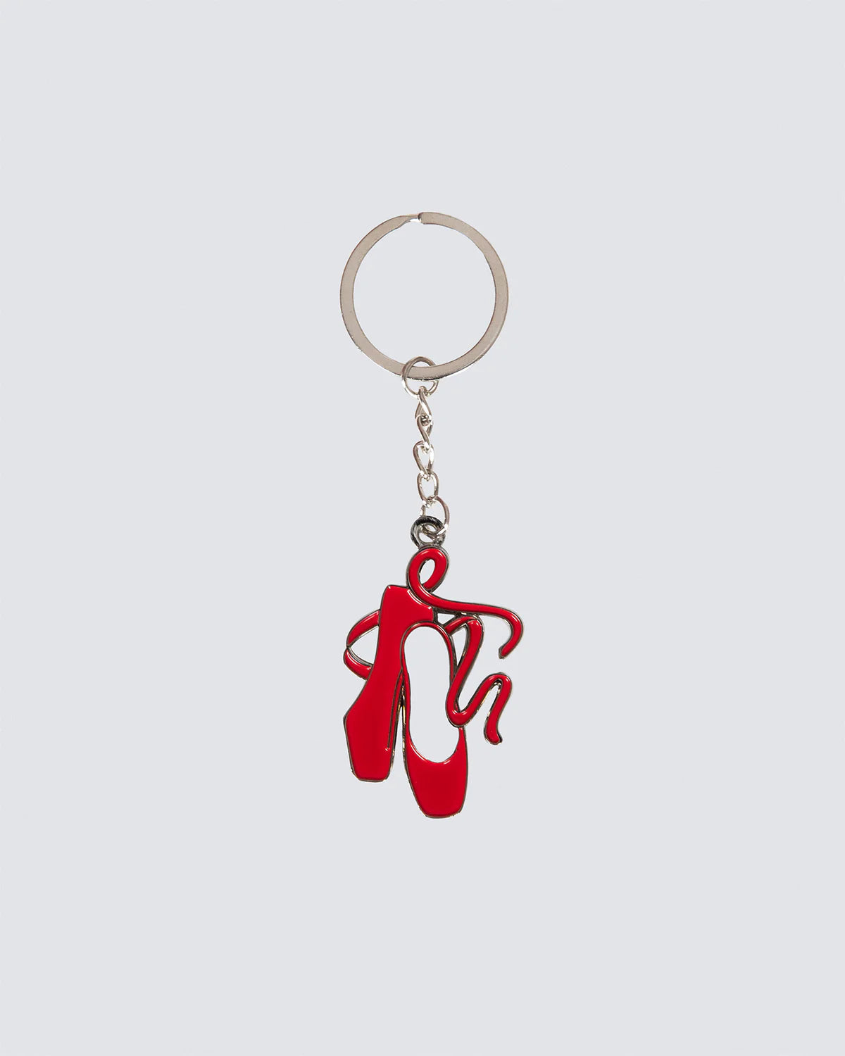 red pointe shoe keyring 
