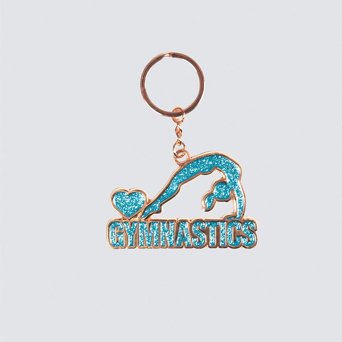 gymnastics blue keyring