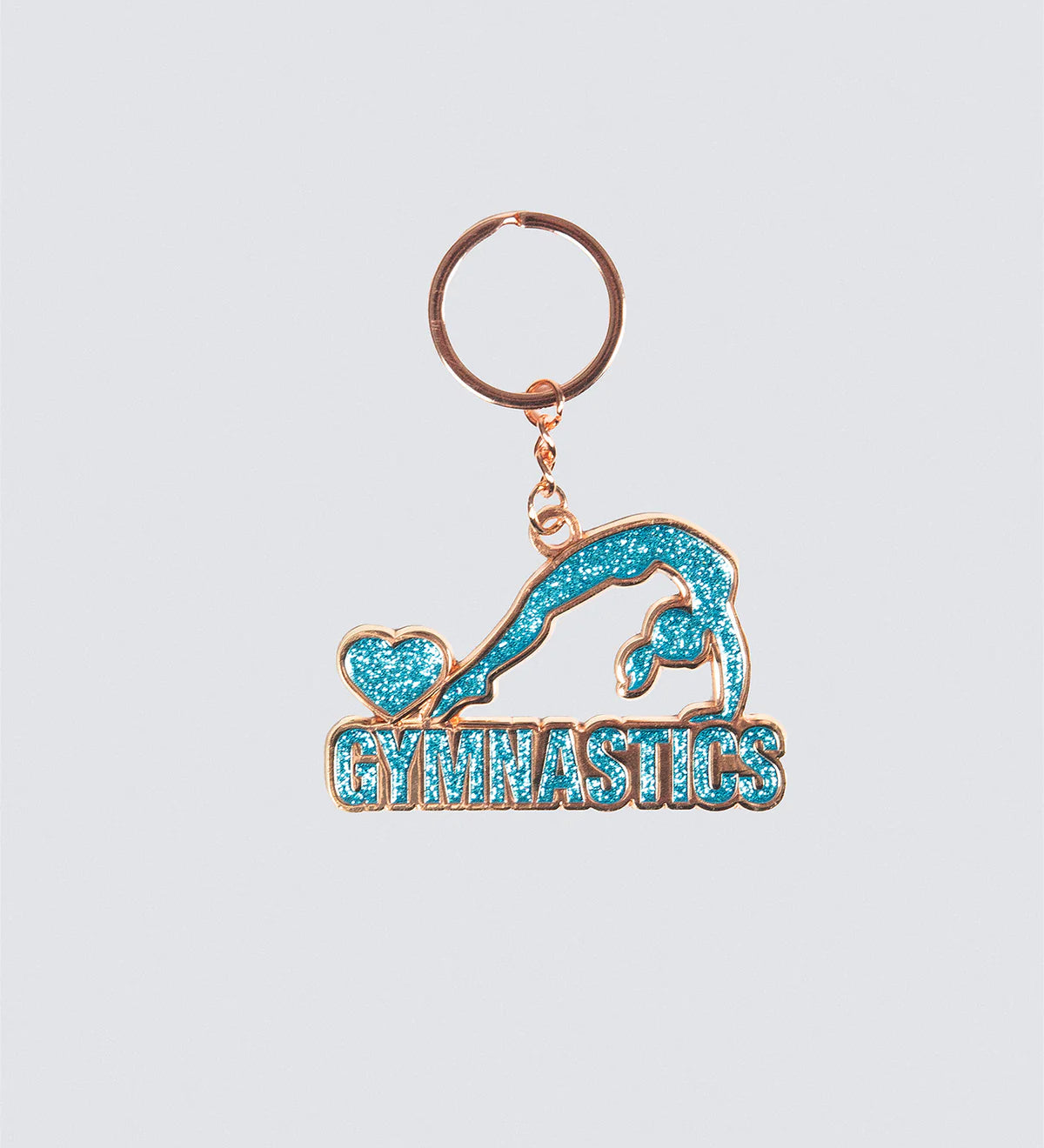 gymnastics blue keyring