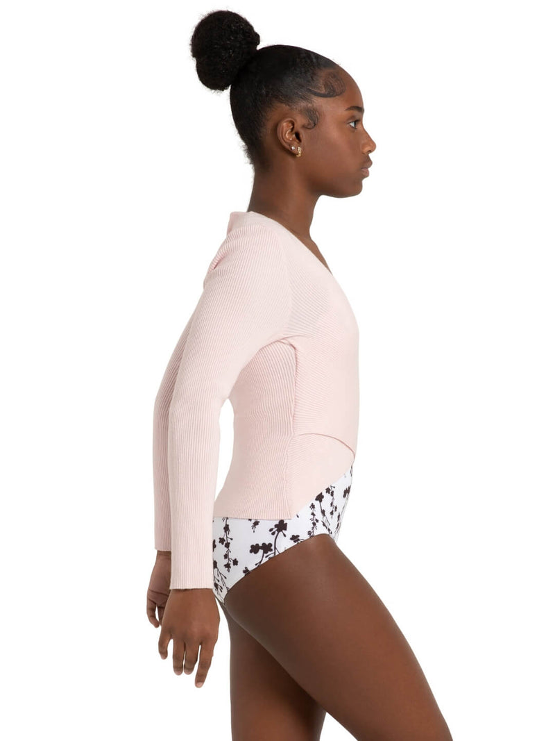 Harmonie Wellness Wrap Sweater - Pink