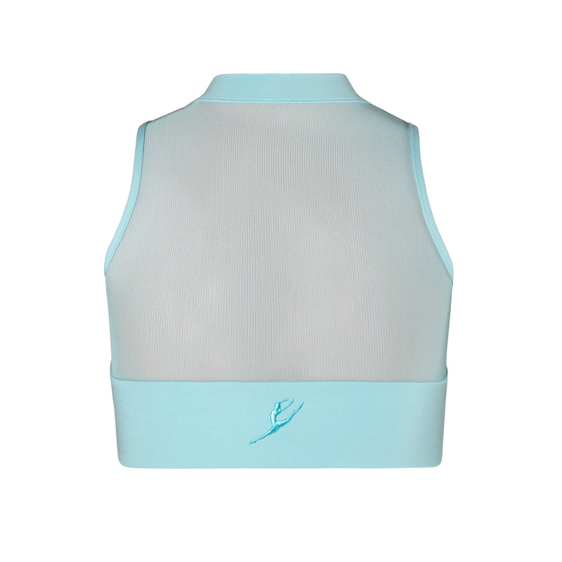 Kity Zip Crop Top - Mystique Mint