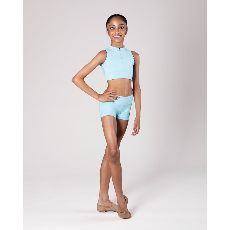 Kity Zip Crop Top - Mystique Mint