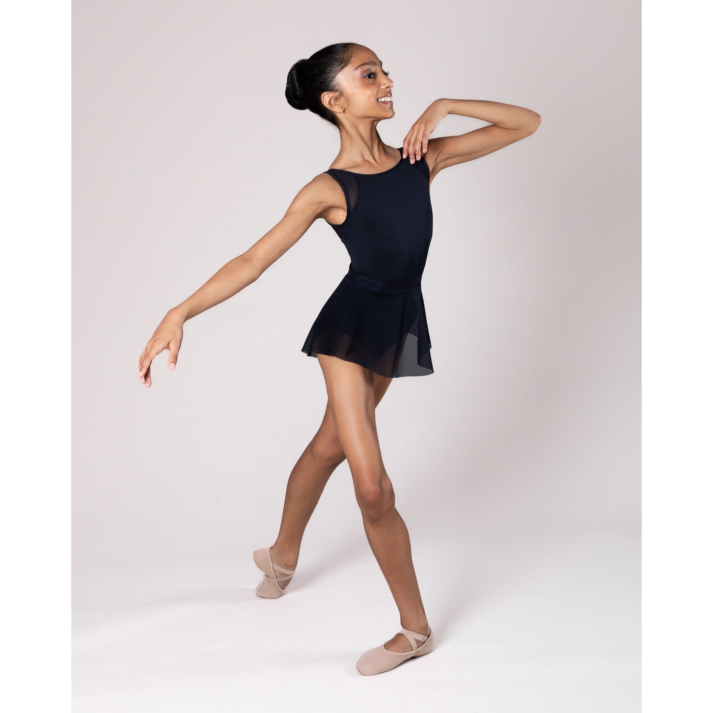 Energetiks Dancewear Black Natalia Mesh Skirt