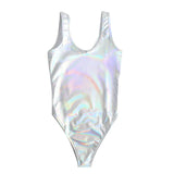 Iridescent Leotard - Silver