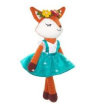 Fluer Fox knitted ballerina plush doll
