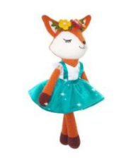 Fluer Fox knitted ballerina plush doll