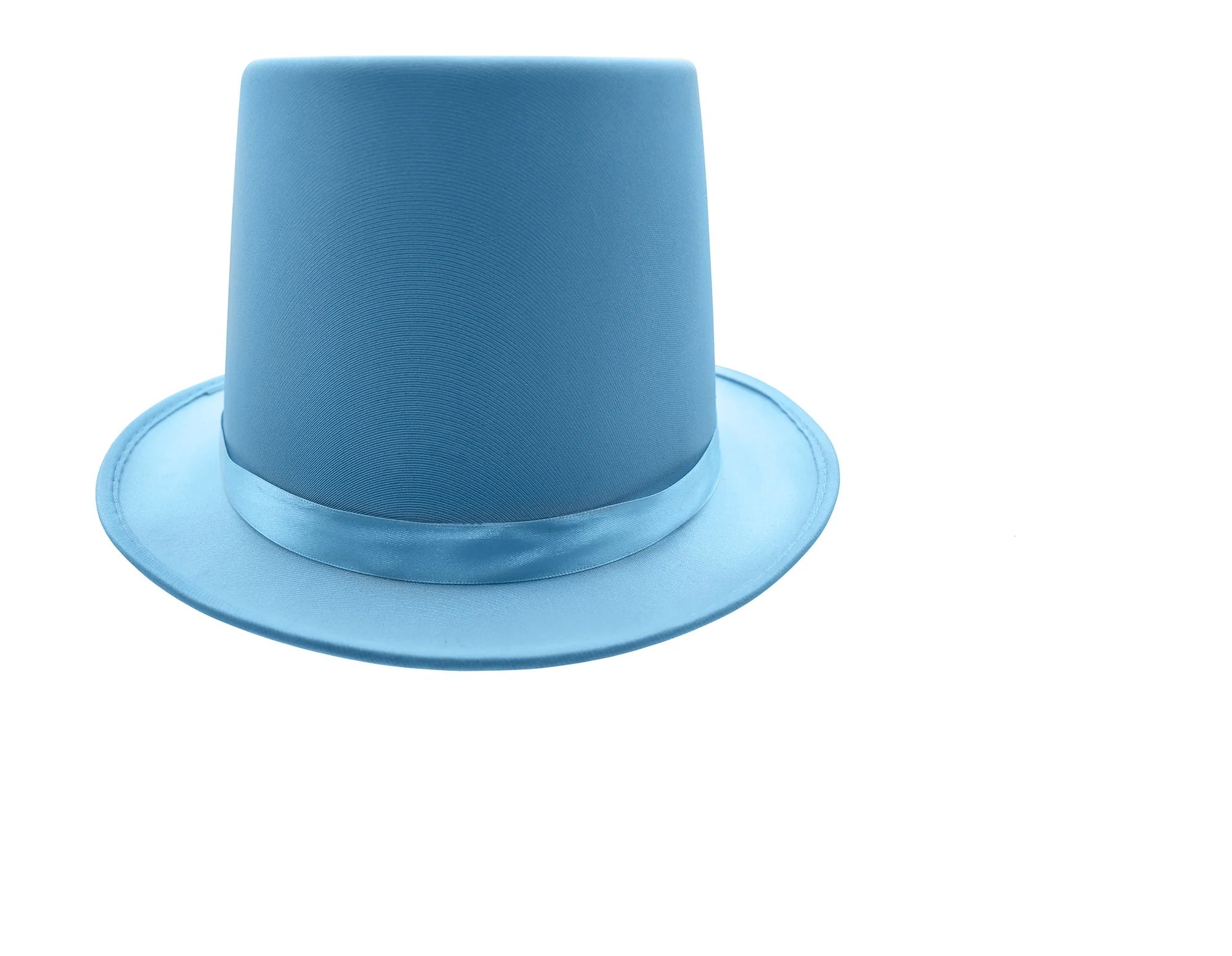 light blue satin top hat 