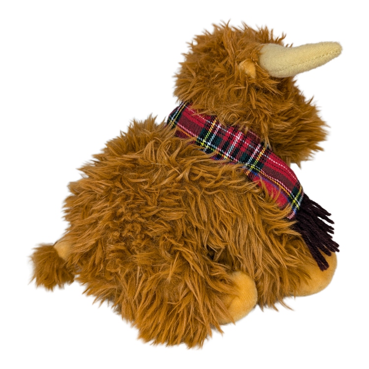 Hamish the Highland Cow Tan with Red Scarf 25cm