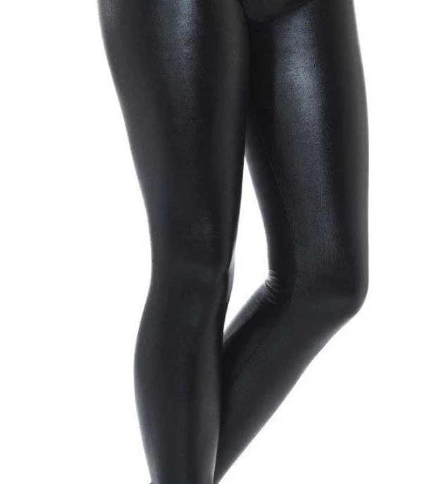 metallic leggings black catwoman sleek 1980s 80s punk rock 1990s 90s superhero fancy dress up