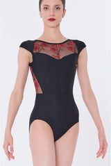 Muscari Leotard - Black/Red