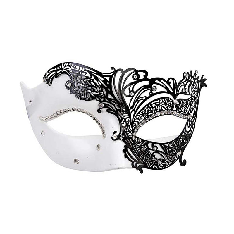 black and white masquerade eye mask 