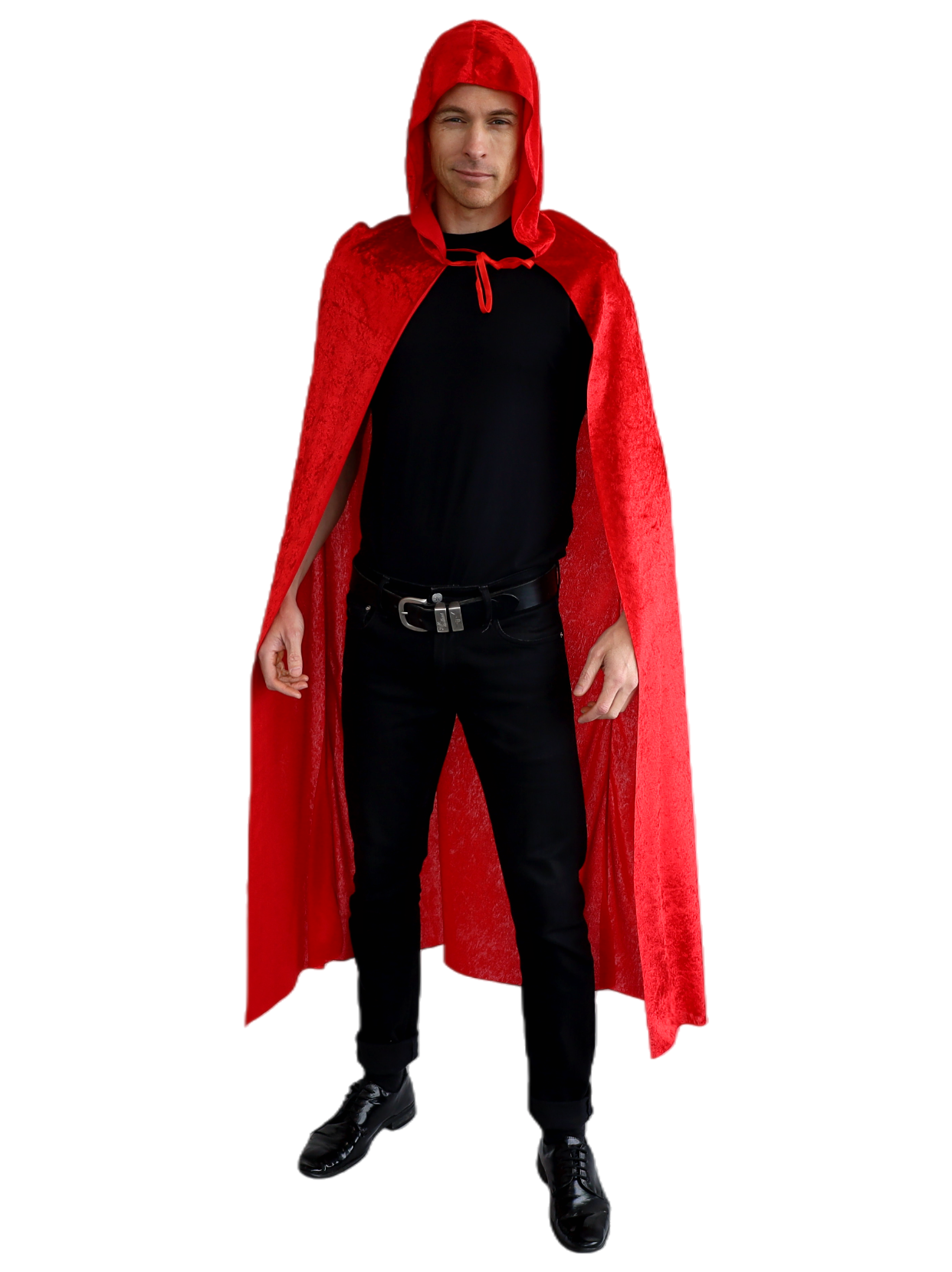 Red Velvet Cape with Hood