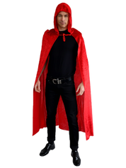 Red Velvet Cape with Hood