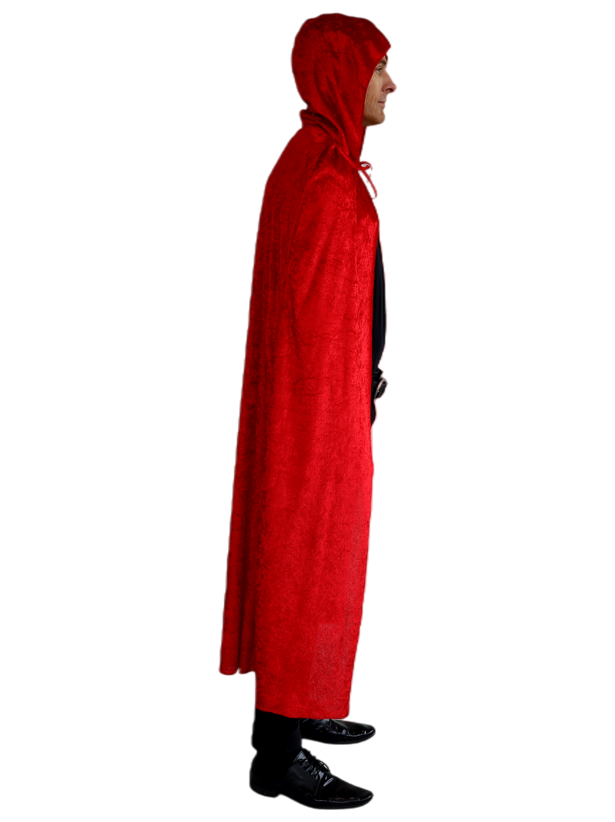 Red Velvet Cape with Hood