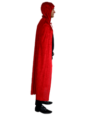 Red Velvet Cape with Hood