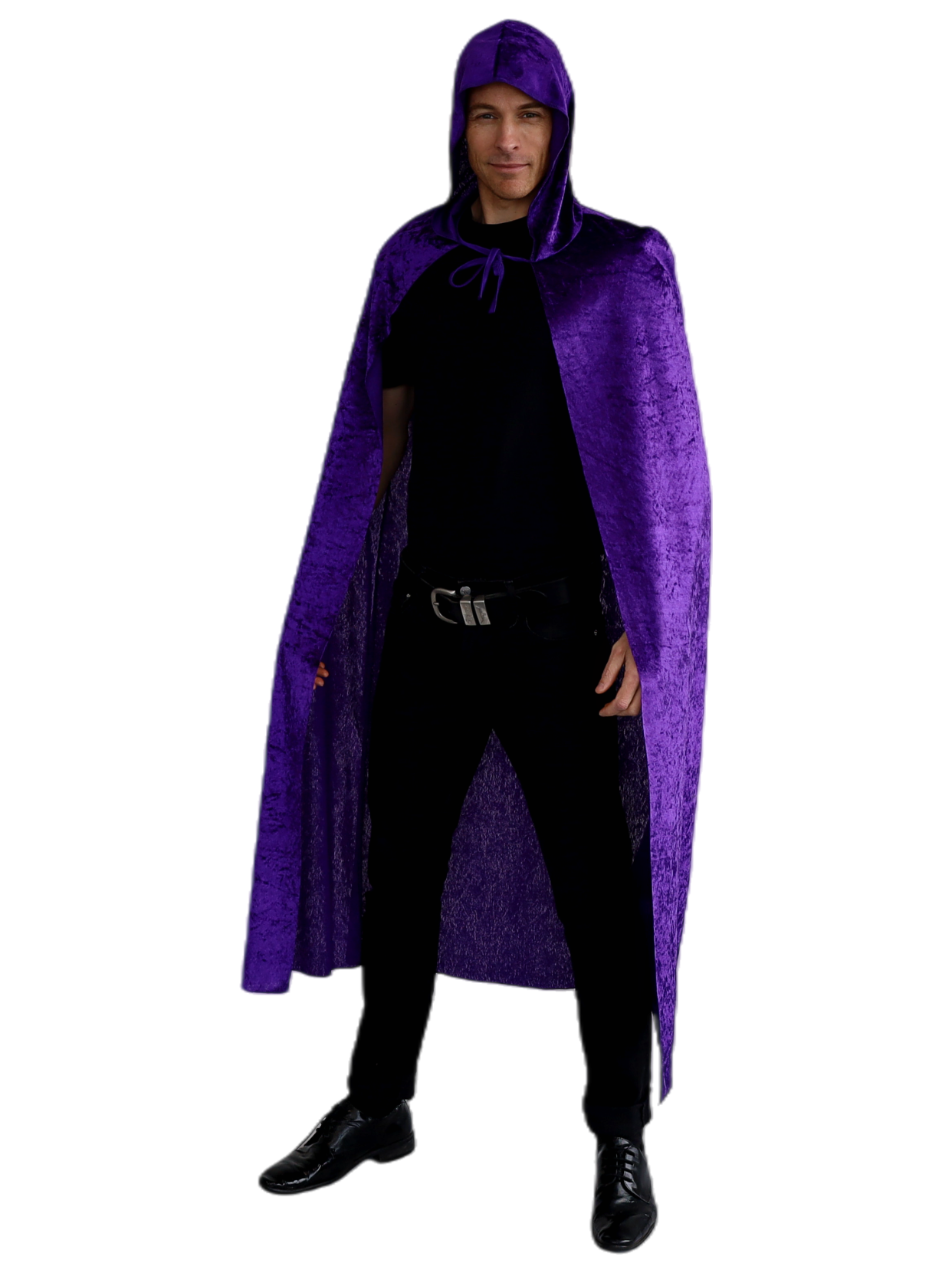 Velvet Cape with Hood - Purple