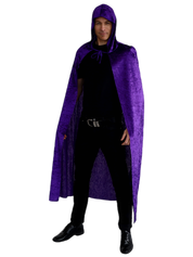 Velvet Cape with Hood - Purple