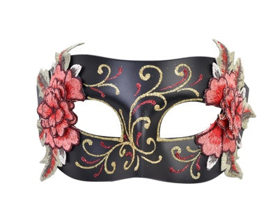 aria eye mask black & red