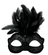 Daniella Black with Feathers Eyemask