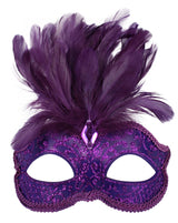 Daniella Purple with Feathers Eyemask