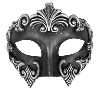 Lorenzo black & silver eye mask