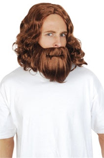 jesus brown wig and beard 