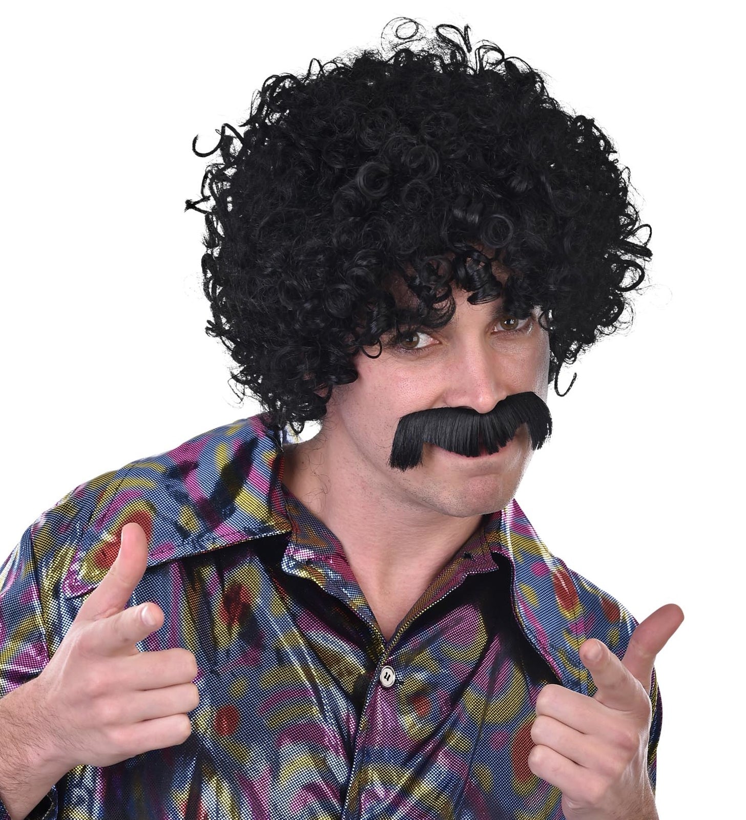 1970s disco black afro pimp wigs & mo