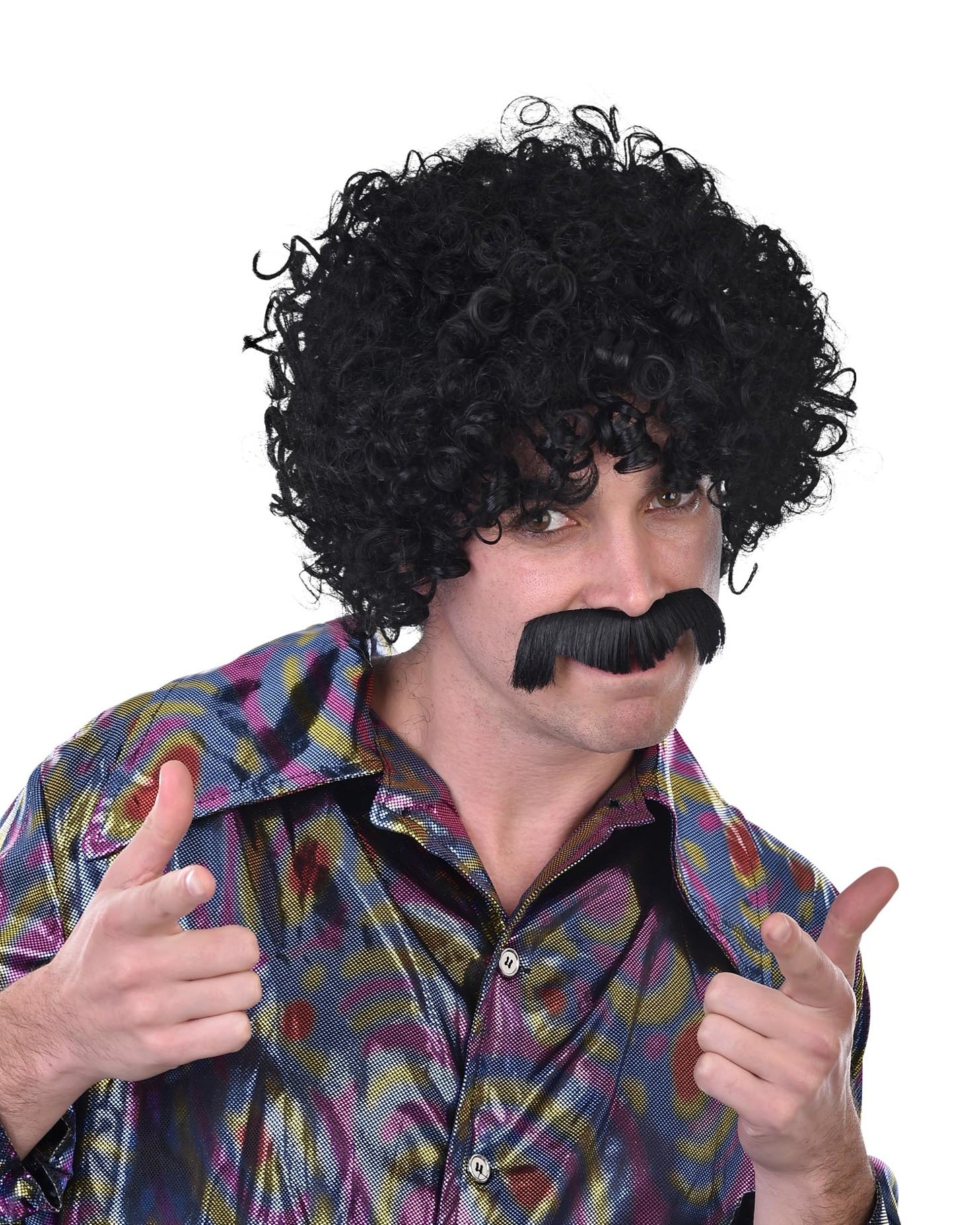 1970s disco black afro pimp wigs & mo
