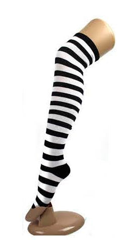 stripe socks character beetlejuice alice in wonderland costume dress up fancy halloween horror witch vampire