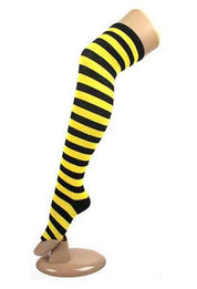 stripe socks character beetlejuice alice in wonderland costume dress up fancy halloween horror witch vampire bumble bee