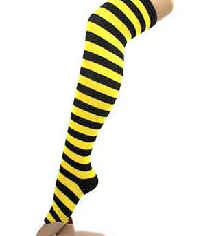 stripe socks character beetlejuice alice in wonderland costume dress up fancy halloween horror witch vampire bumble bee