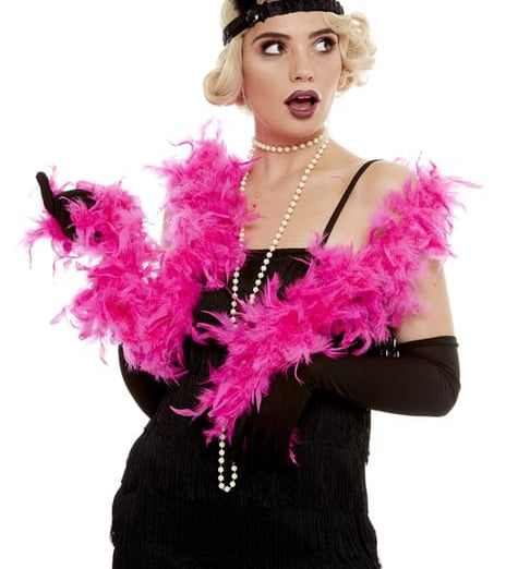 feather boa 1920s hollywood glam gatsby glitz madam formal dress up 
