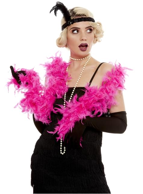 feather boa 1920s hollywood glam gatsby glitz madam formal dress up 
