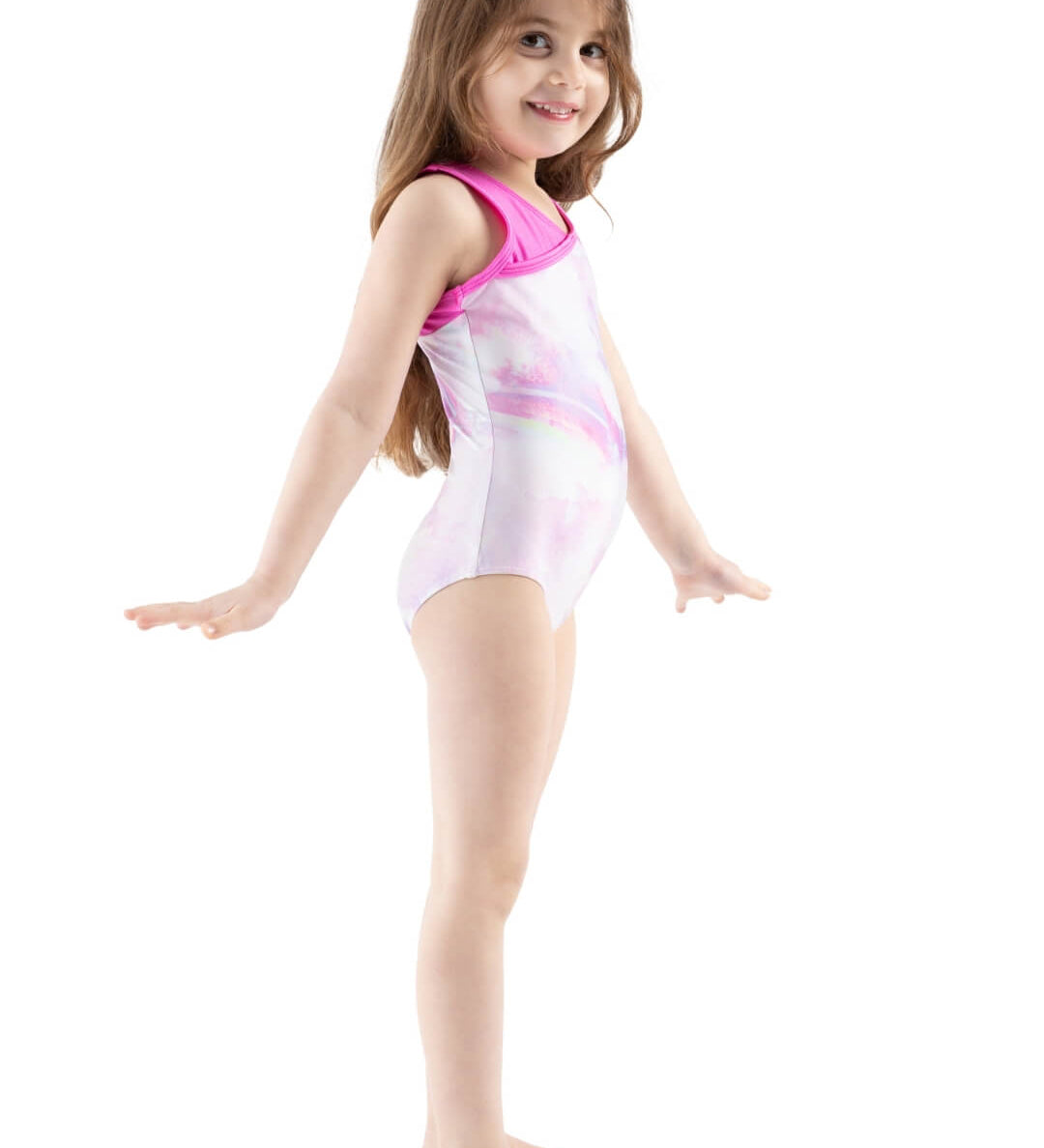 rainbow pop gymnastics leotard