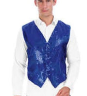 Adult Sequin Waistcoat Vest costume fancy dress showbiz jazz dance mens showman circus glitz casino glamour 1920s ring master 