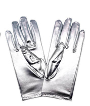 short metallic gloves 1920s elegant formal alien sci fi halloween horror witch ball masquerade tinman