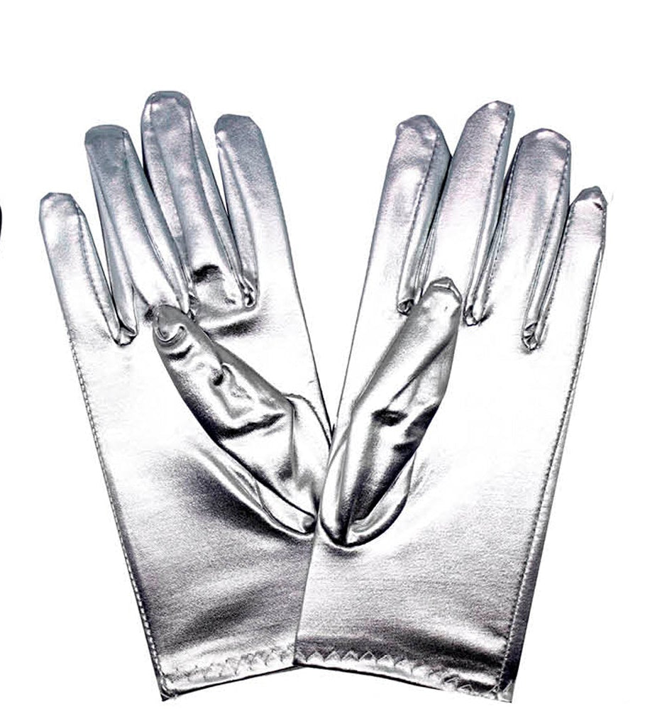 short metallic gloves 1920s elegant formal alien sci fi halloween horror witch ball masquerade tinman