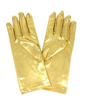 short metallic gloves 1920s elegant formal alien sci fi halloween horror witch ball masquerade 
