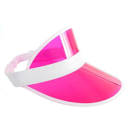 sun visor sunvisor hot pink 80s 1980s retro party theme costume aerobics neon fancy dress up