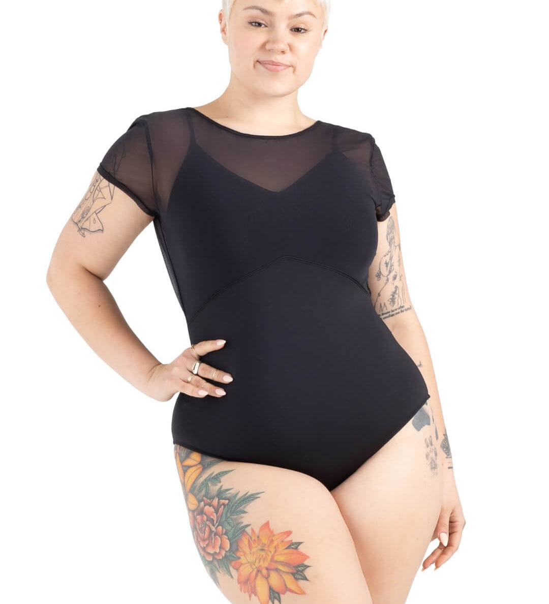 sundown capezio black leotard cap sleeve ballet dancewear