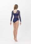 long sleeve mesh leotard dance costume