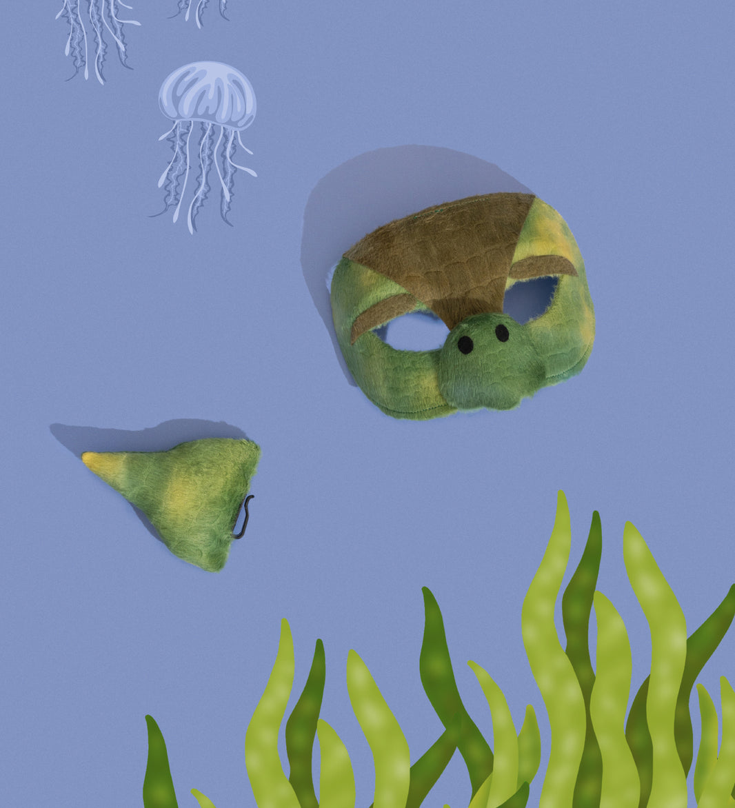 turtle mask & tail under the sea aquarium 