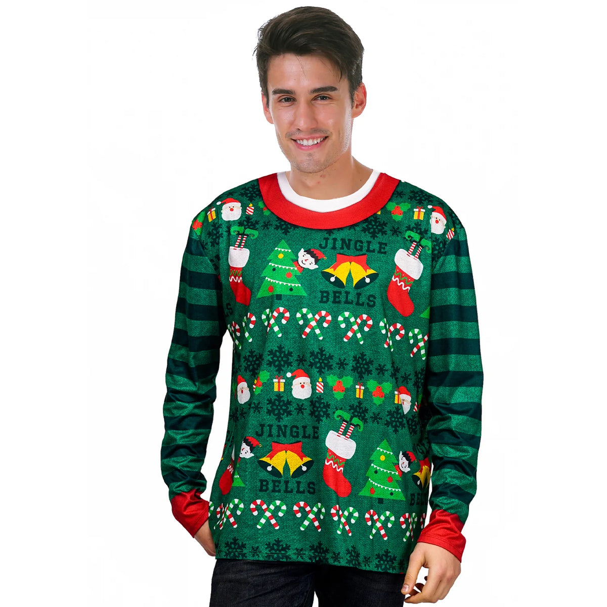 ugly Green Christmas Sweater Top